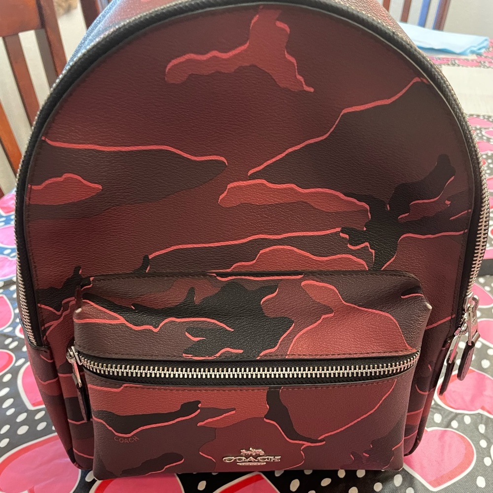 Rare Coach Mini Backpack Red Camo